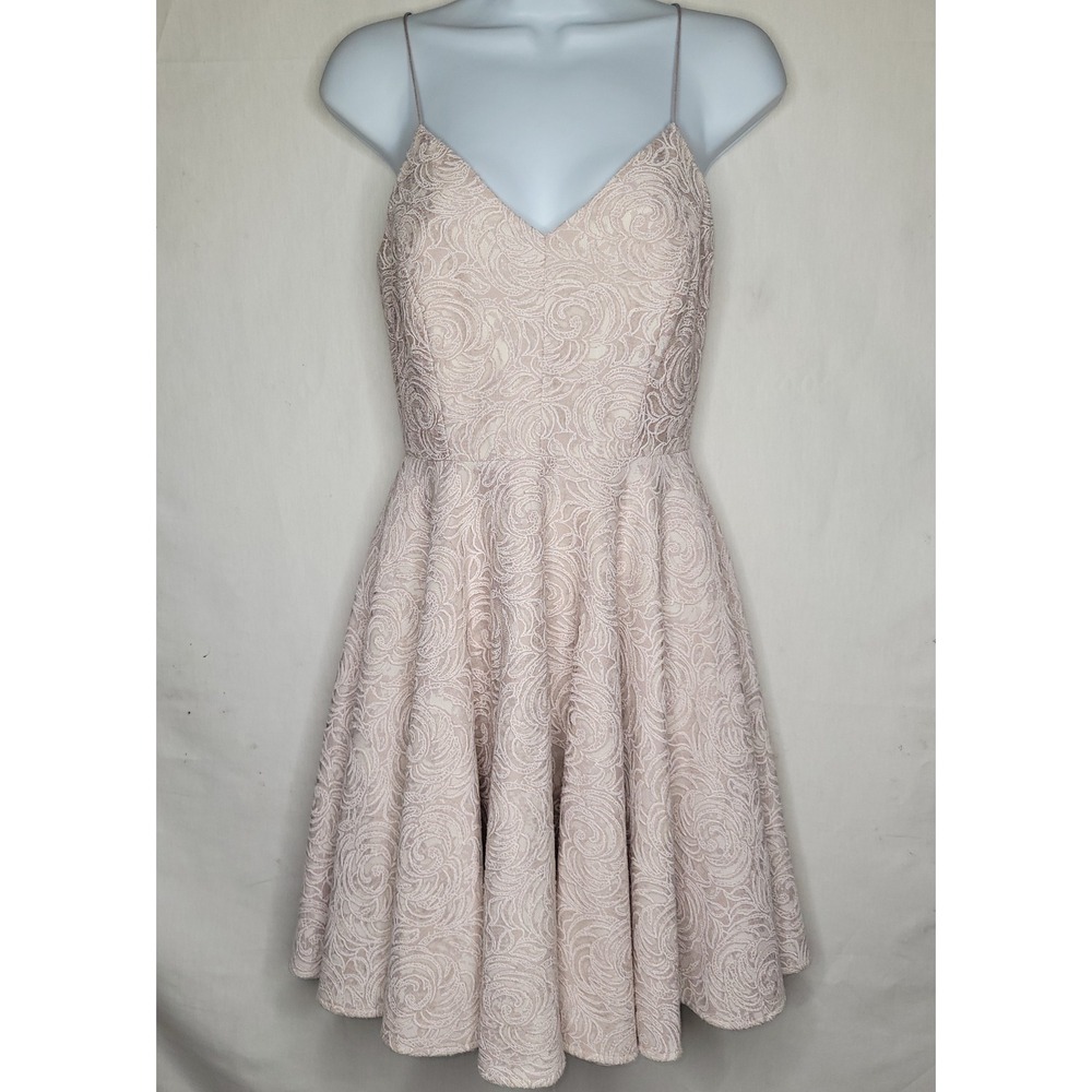 Gianni Bini Womens Floral Lace Fit and Flare Mini Dress